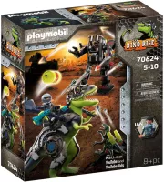 Image : Playmobil Dino Rise - Tyrannosaure et robot geant - 70624