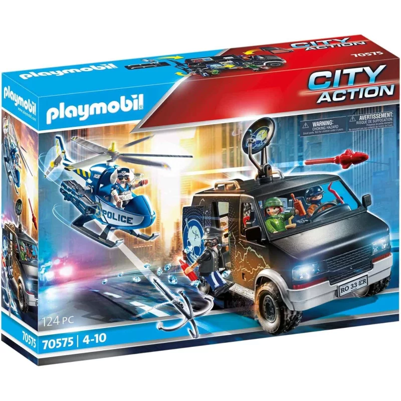 Image : Playmobil City Action - Camion de Bandits et Policiers - 70575