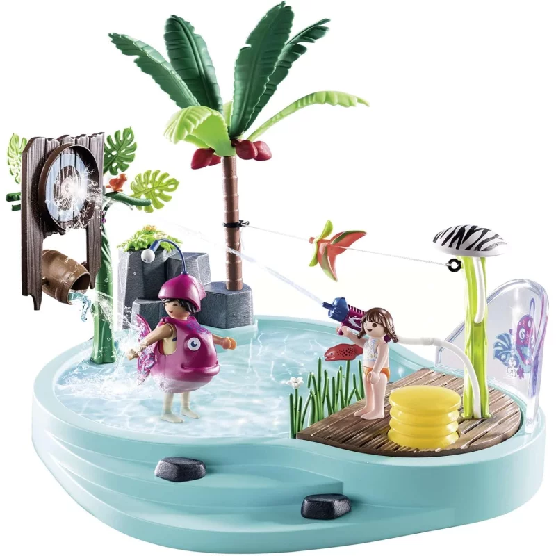 Image : Playmobil Family Fun - Piscine avec jet d'eau - 70610