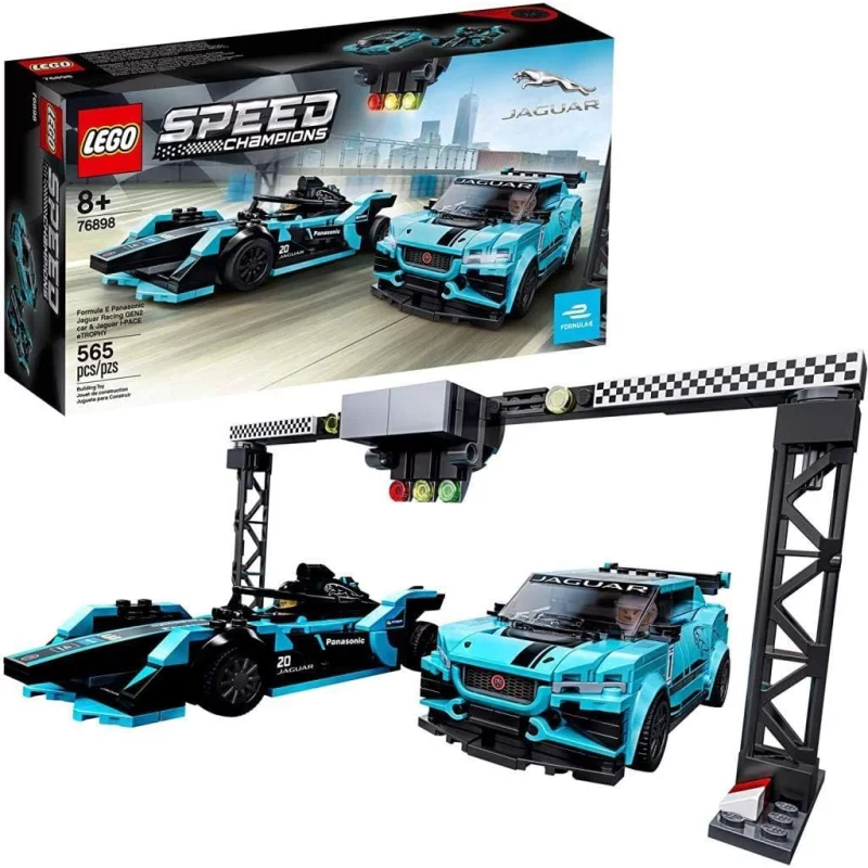 Image : LEGO Speed Champions 76898 Formula E Panasonic Jaguar Racing Gen2 and Jaguar I-Pace eTrophy