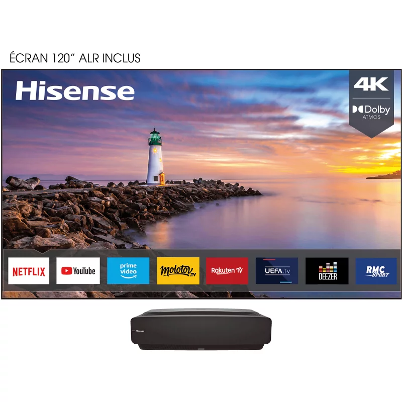 Image : Videoprojecteur Hisense 120L5F-A12 Laser TV + ecran