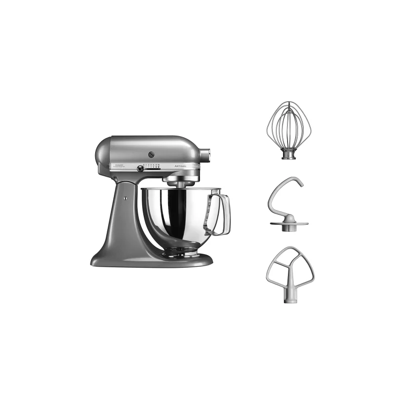 Image : Robot patissier Kitchenaid ARTISAN GRIS ARGENT 4 8L- 5KSM125ECU