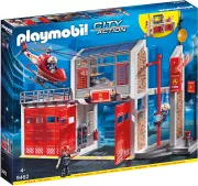 Playmobil - Caserne de Pompiers avec Helicoptere - 9462