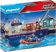 Playmobil City Action Grand cargo avec bateau de douanier (70769)