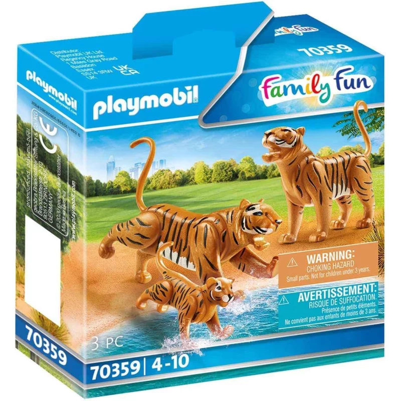 Image : PLAYMOBIL - 70359 - Couple de tigres avec bebe