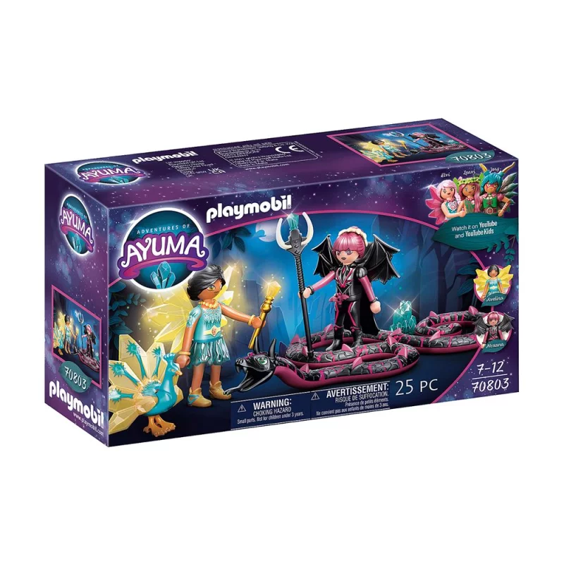 Image : PLAYMOBIL 70803 - AYUMA - Crystal Fairy et Bat Fairy avec animaux