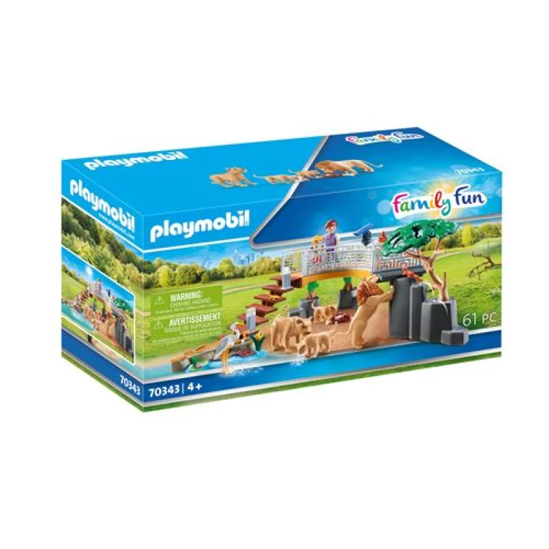 Image : PLAYMOBIL - 70343 - Famille de lions avec vegetation
