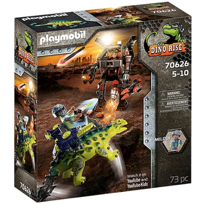 Image : PLAYMOBIL - 70626 - Saichania et Robot soldat