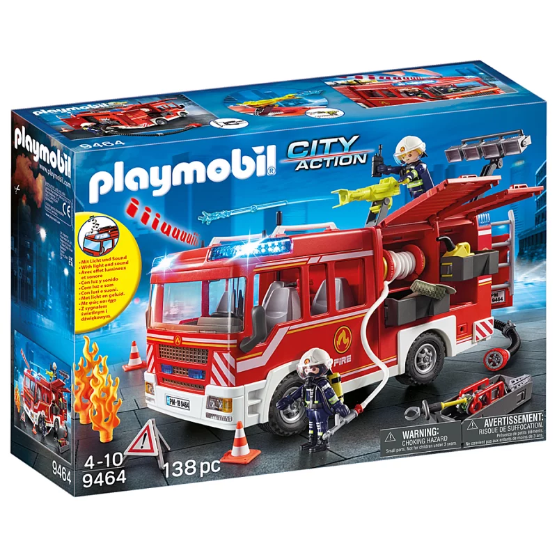 Image : Playmobil City Action Les pompiers 9464 Fourgon d'intervention des pompiers