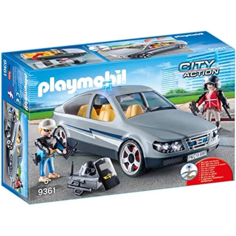 Image : Playmobil City Action Les policiers d'elite 9361 Voiture banalisee avec policiers en civil