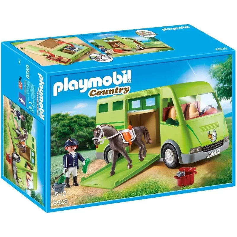 Image : Playmobil Country 6928 Cavalier avec vehicule de transport pour cheval