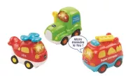 Vtech Tut Tut Bolides - Coffret trio Secours : Pompiers + Tracteur + Helico
