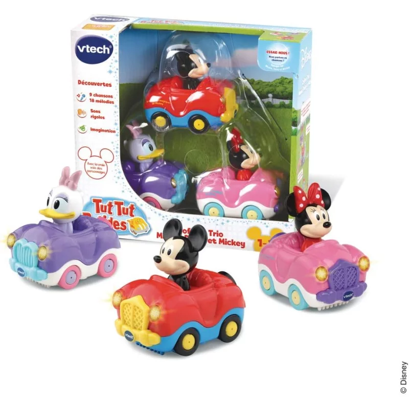 Image : VTech Tut Tut Bolides - Coffret Trio Disney : Minnie Daisy et Mickey
