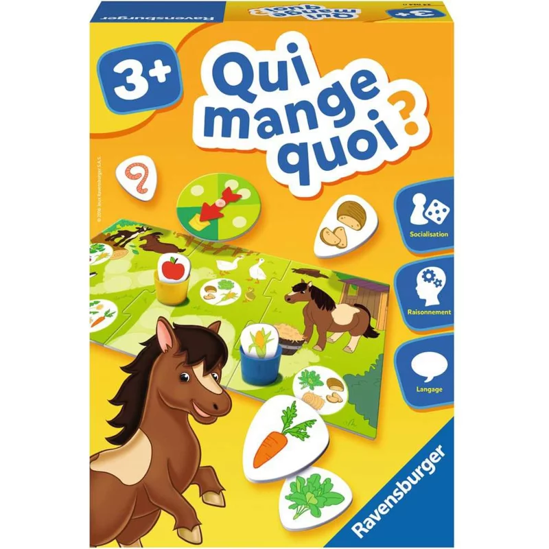 Image : Ravensburger- Jeu Educatif- Qui mange quoi ?- Decouverte des animaux