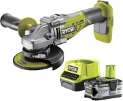 Meuleuse d'angle RYOBI 18V LithiumPlus OnePlus Brushless - 1 batterie 4 0 Ah - 1 chargeur rapide - R18AG7-140S