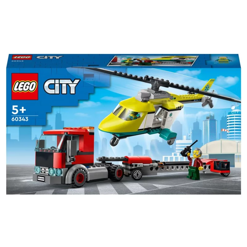 Image : LEGO 60343 City Le Transport de L’Helicoptere de Secours