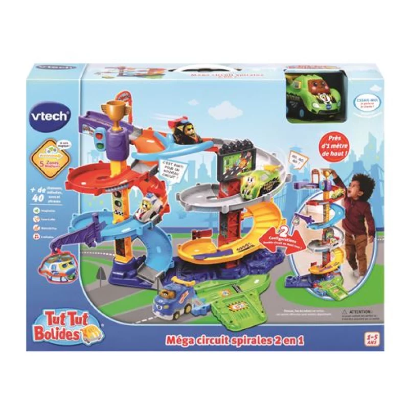 Image : Tut Tut Bolides - Mega Circuit Spirales 2-en-1 VTECH