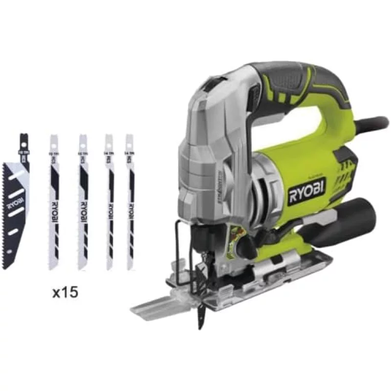 Image : Scie Sauteuse RYOBI RJS1050-KA15 en mallette avec 15 lames