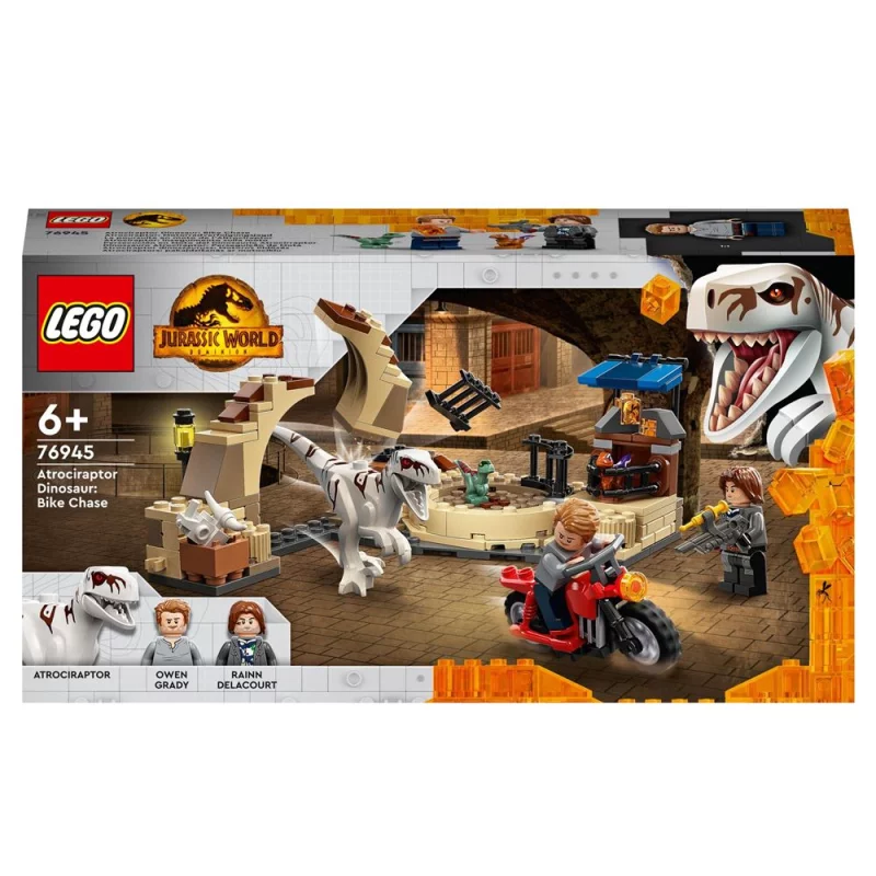Image : LEGO Jurassic World - Poursuite en Moto de l'Atrociraptor - 76945