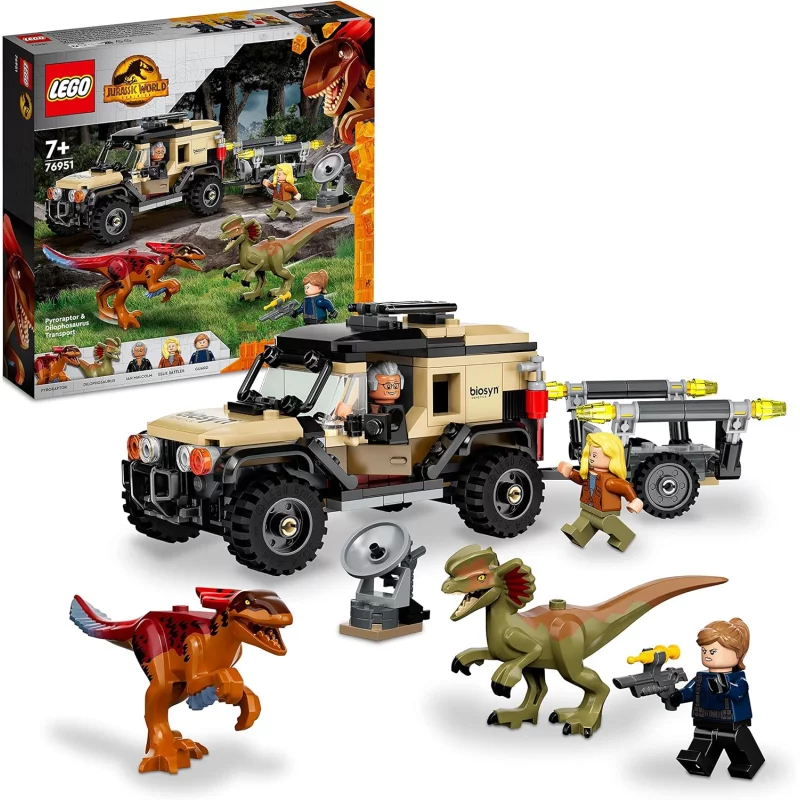 Image : LEGO Jurassic World - Transport du Pyroraptor et du Dilophosaurus - 76951