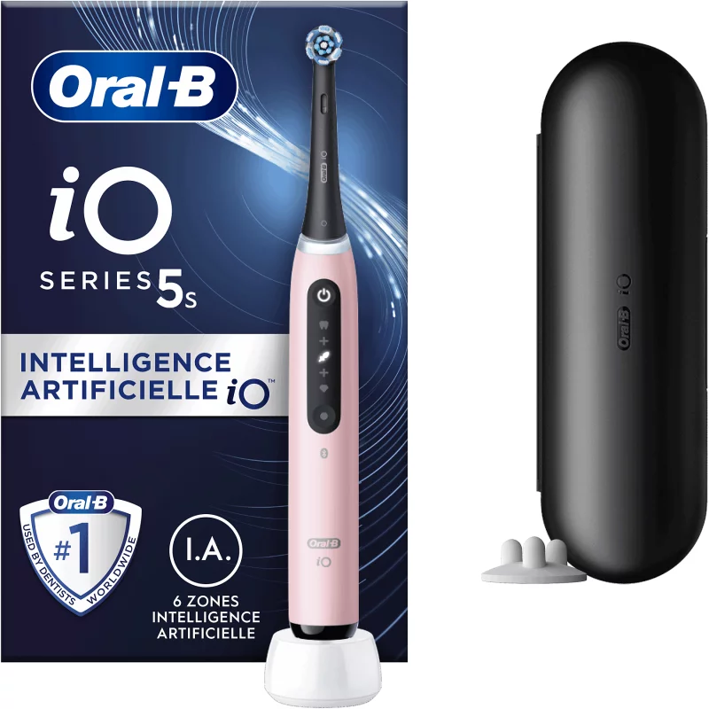 Image : Brosse a dents electrique ORAL-B IO5s Blush Pink + travel