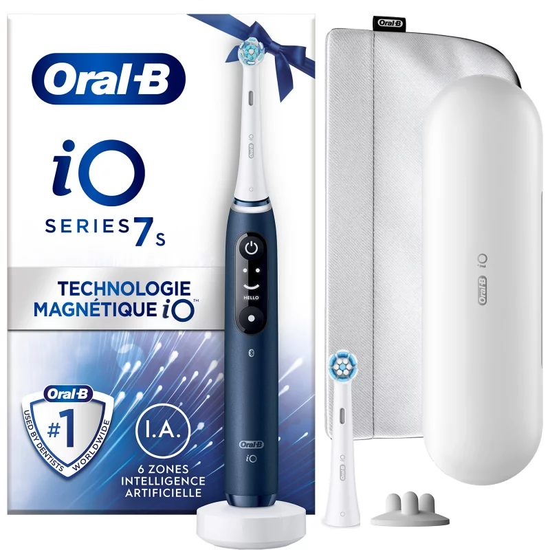 Image : Brosse a dents electrique ORAL-B IO 7 Bleu saphir edition cadeau