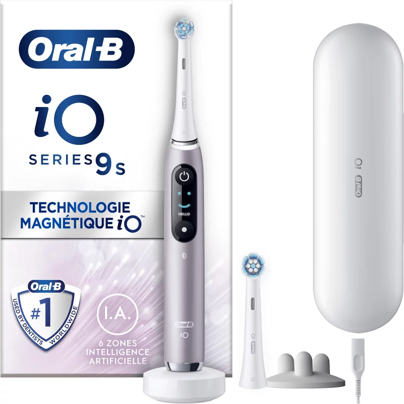 Image : Brosse a dents electrique ORAL-B IO9s Serie s rose quartz