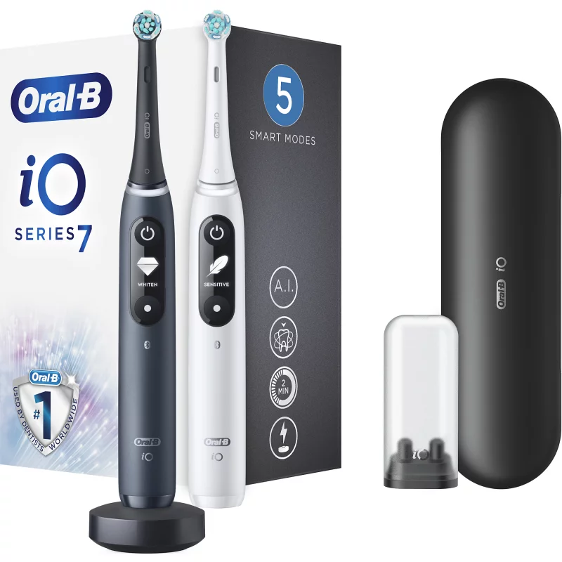 Image : Brosse a dents electrique ORAL-B IO7 serie s duo black white