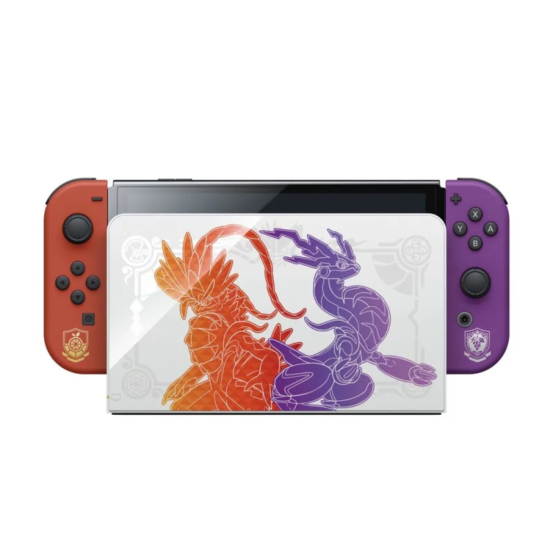 Image : Console Nintendo Switch Modele OLED Edition Pokemon Ecarlate & Pokemon Violet