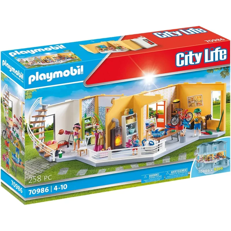 Image : Playmobil City Life 70986 Etage supplementaire amenage pour Maison Moderne
