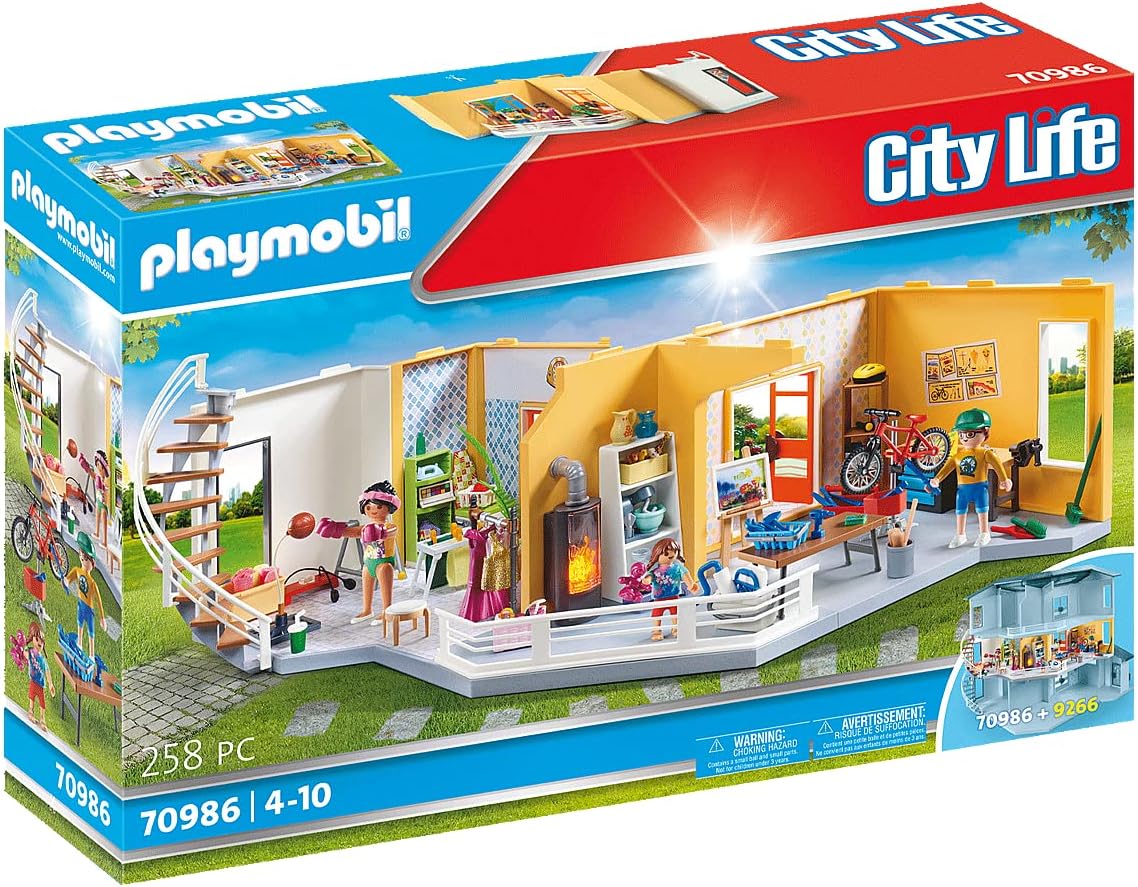 Image : Playmobil City Life 70986 Etage supplementaire amenage pour Maison Moderne
