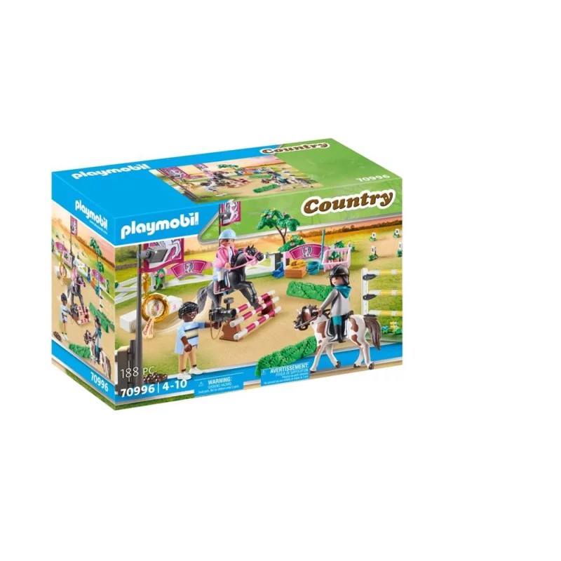 Image : Playmobil Country 70996 Parcours d'obstacles avec chevaux