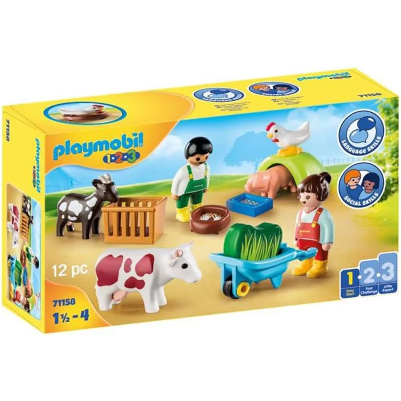 Image : Playmobil 1.2.3 71158 Animaux de la ferme