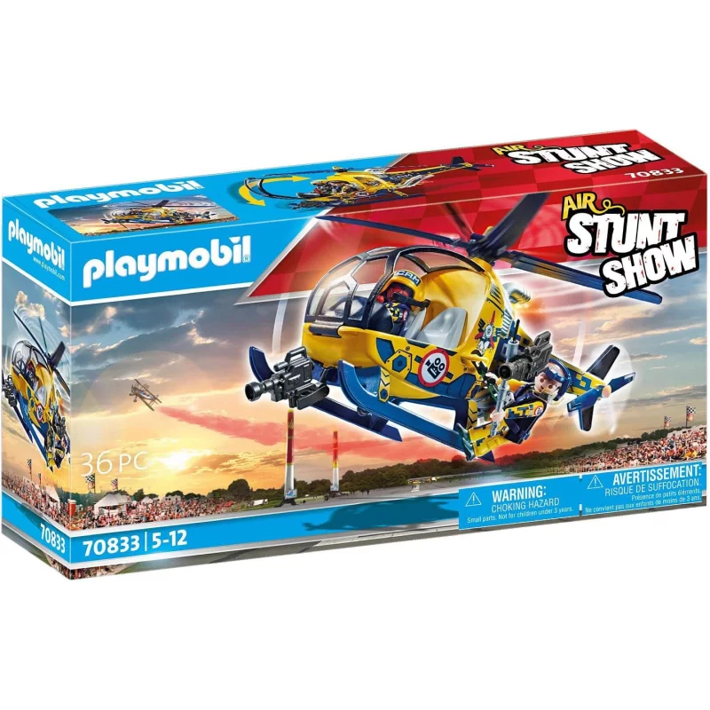 Image : Playmobil 70833 Air Stuntshow Helicoptere et equipe de tournage 70833