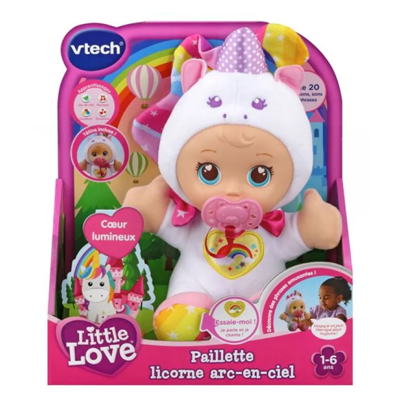 Image : VTech - Little Love - Paillette Licorne Arc-en-Ciel