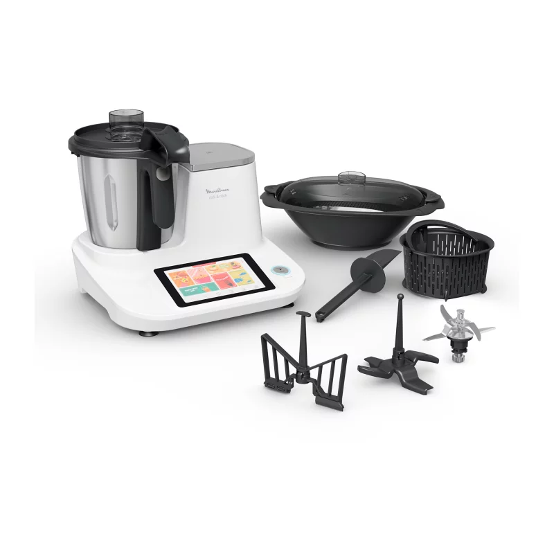 Image : Robot cuiseur MOULINEX HF506110 click&cook blanc