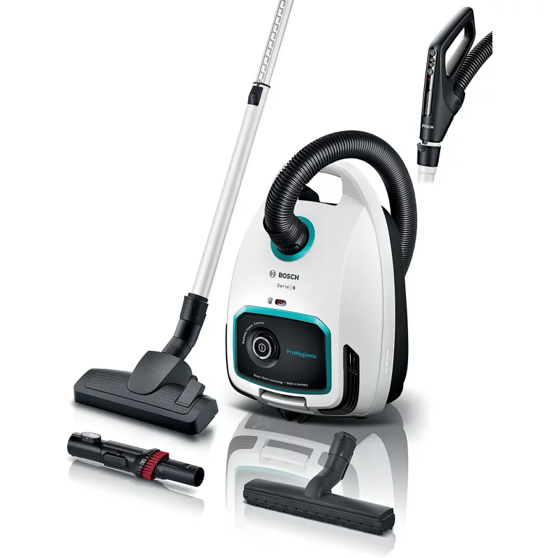 Image : Aspirateur avec sac Bosch ProHygienic Serie 6 BGL6HYG1 Blanc
