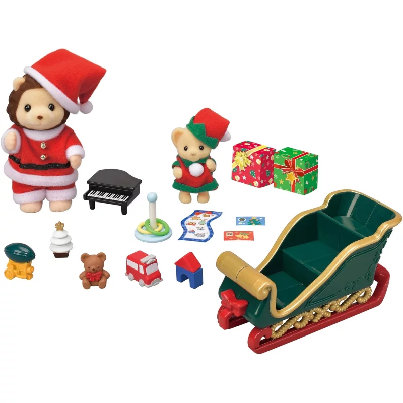 Image : Le coffret traineau de Noel et figurines Sylvanian Families 5568