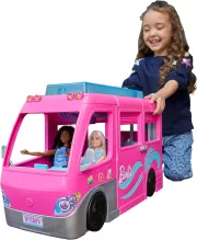 Image : Barbie - Camping-Car Transformable - 7 Zones de Jeu