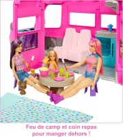 Image : Barbie - Camping-Car Transformable - 7 Zones de Jeu