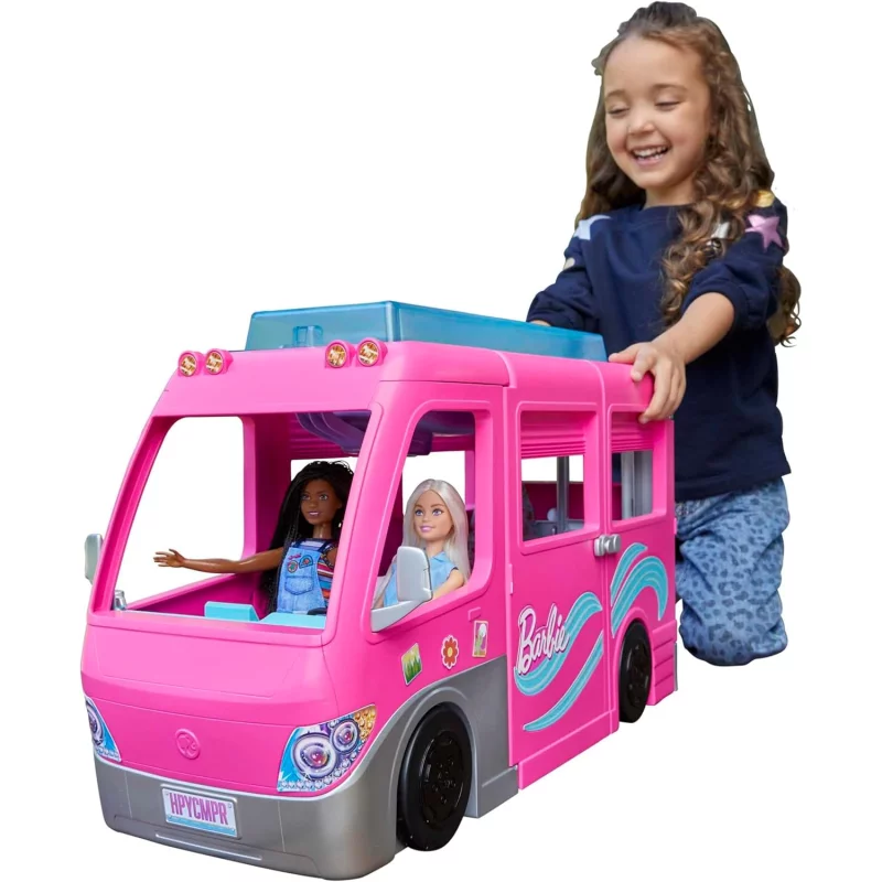 Image : Barbie - Camping-Car Transformable - 7 Zones de Jeu