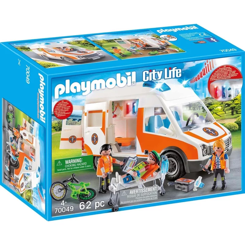 Image : Playmobil City Life 70049 Ambulance et secouristes
