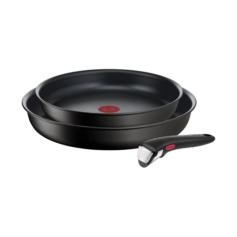 Image : Batterie de cuisine TEFAL Ingenio Eco Resist 2 poeles et poignee