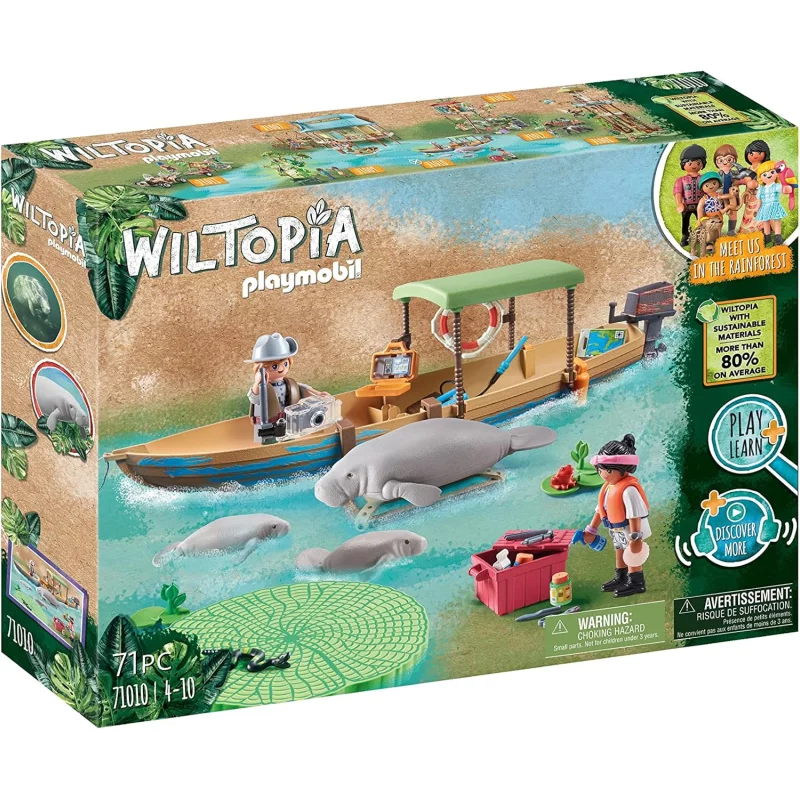 Image : Playmobil 71010 Pirogue et lamantins Wiltopia