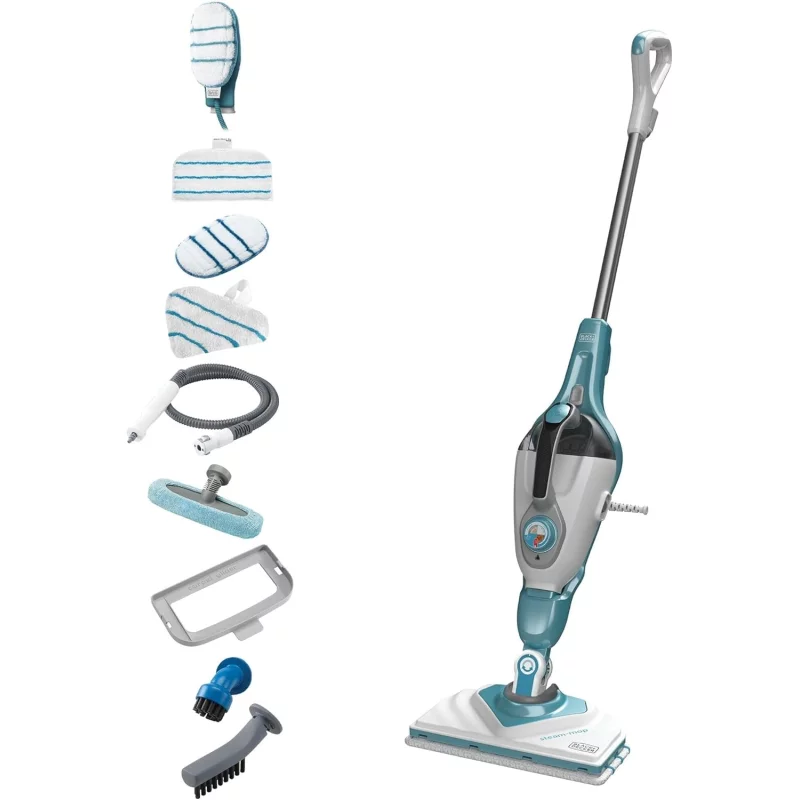 Image : Balai nettoyeur vapeur + gant vapeur Black+Decker BHSM166DSM-QS 1600W BLACKDECKER