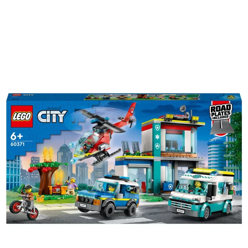Image : LEGO 60371 City Le QG des Vehicules d'Urgence