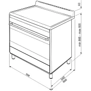 Image : Piano de cuisson induction SMEG BG91CTN2