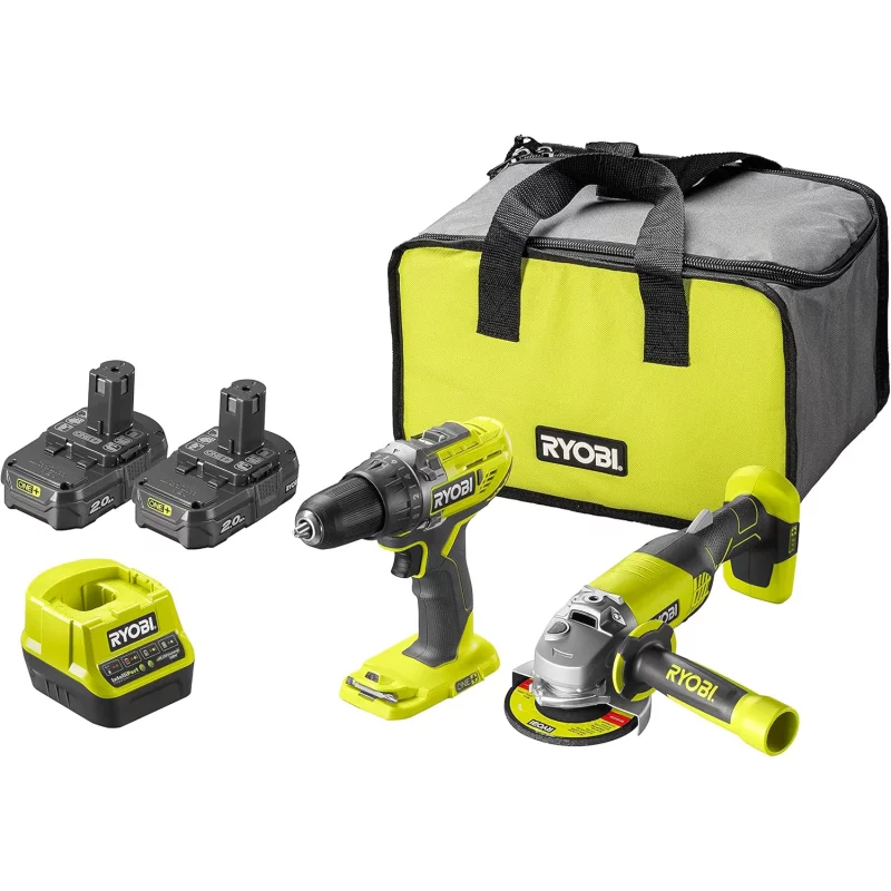 Image : Duo Perceuse et Meuleuse R18DDAG-220S RYOBI