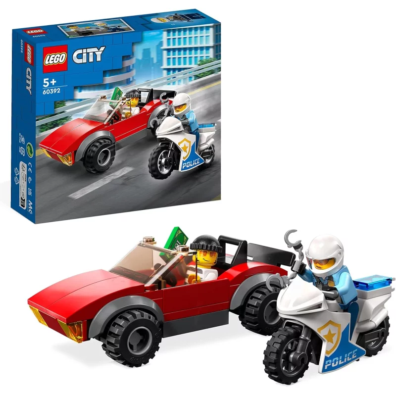 Image : LEGO City 60392 La course-poursuite de la moto de police