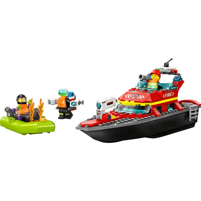 Image : LEGO City 60373 Le bateau de sauvetage des pompiers